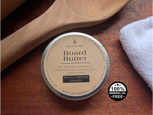 Board Butter - 2 oz Natural Beeswax Wood Conditioner and Polish for All Wooden Surfaces