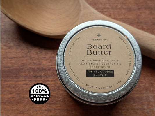 Board Butter - 6oz Natural Beeswax Wood Conditioner and Polish for All Wooden Surfaces